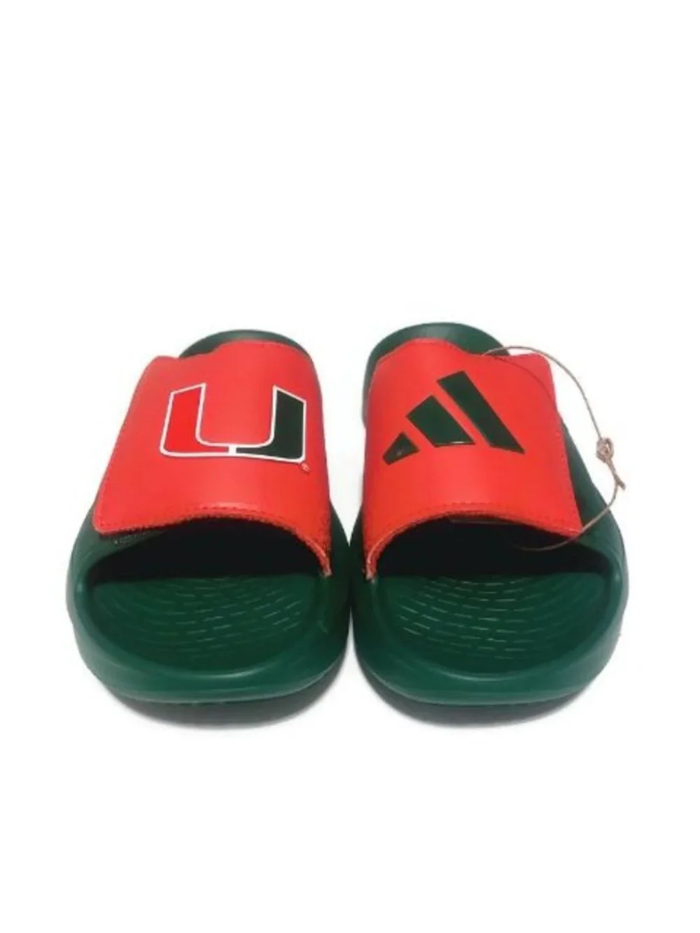 Miami Hurricanes adidas Lightblaze Slide Mens Size 11 Womens 12 Sandals Green